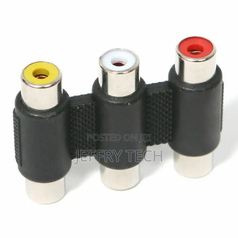 3RCA Female to Female Coupler AV Video Audio Adapter F/F Ada