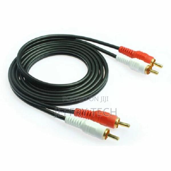 5m Twin RED WHITE 2 X RCA PHONO Audio LEFT RIGHT Cable Male