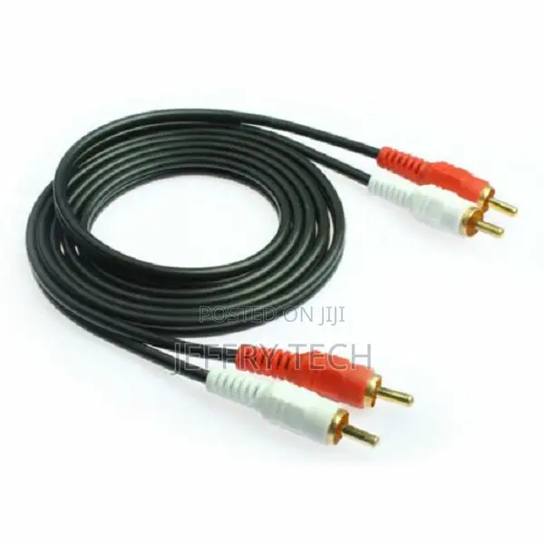 5m Twin RED WHITE 2 X RCA PHONO Audio LEFT RIGHT Cable Male