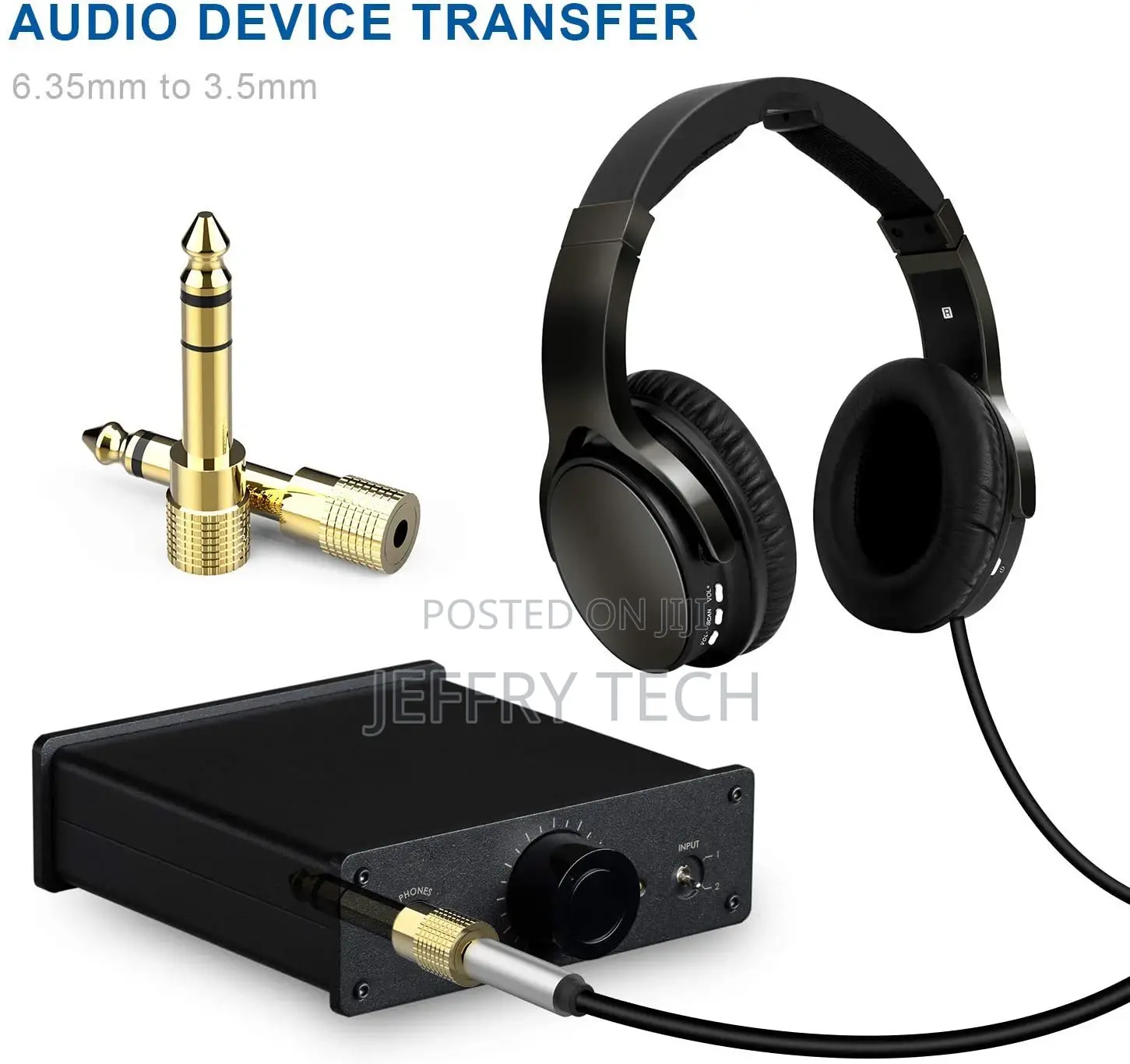 Headphone Adapter 6.35mm (1/4 Inch) Male to 3.5mm (1/8 Inch)