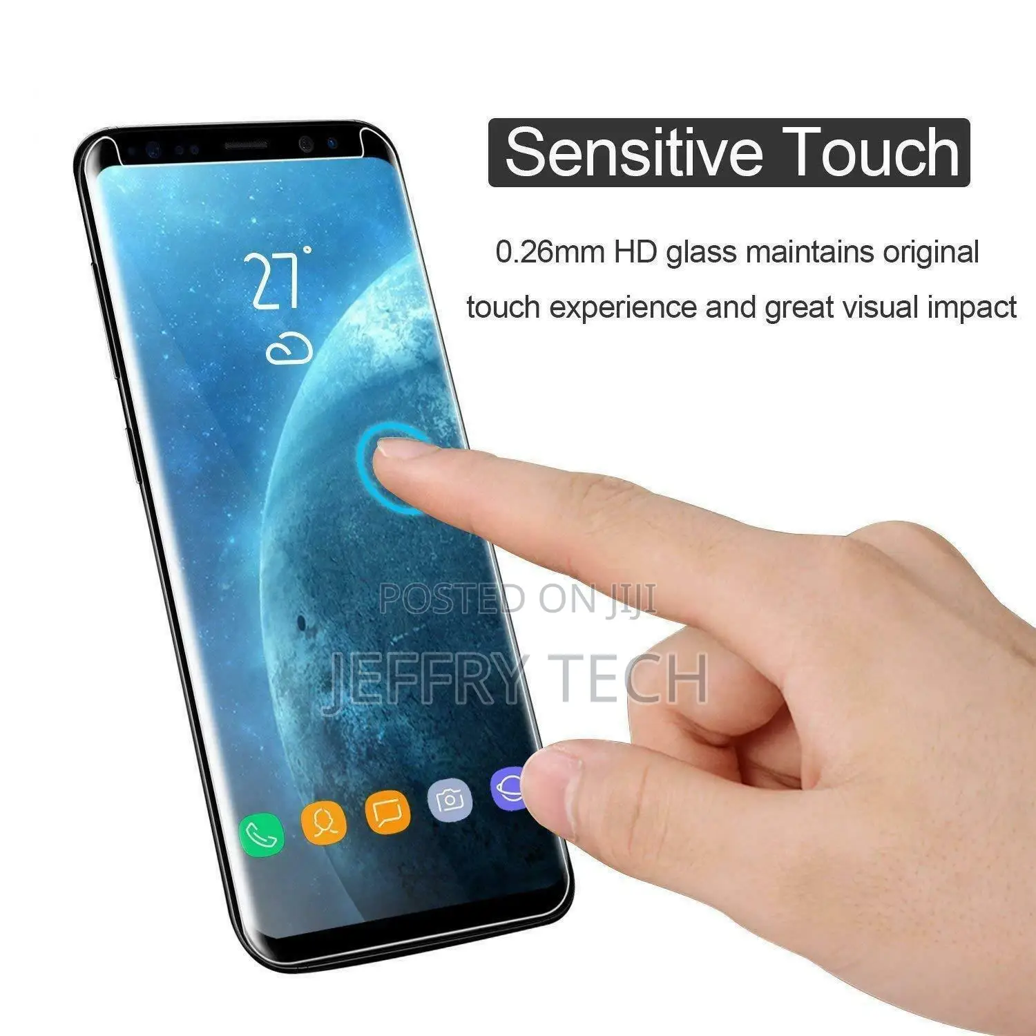 Samsung Galaxy S8 S9 Plus Full Glue Liquid UV Curved Tempere