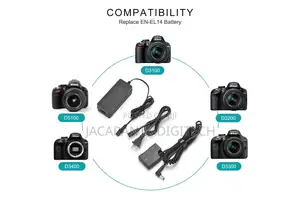 Dummy Battery and Adapter Nikon en-El14 Battery Dc Coupler
