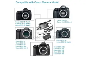 Dummy Battery and Adapter Canon Lp-E6 Battery Dc Coupler