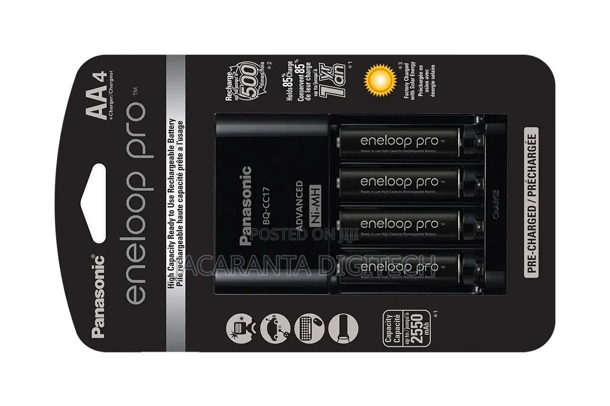 Panasonic Eneloop Pro Rechargeable Aa Batteries and Charger