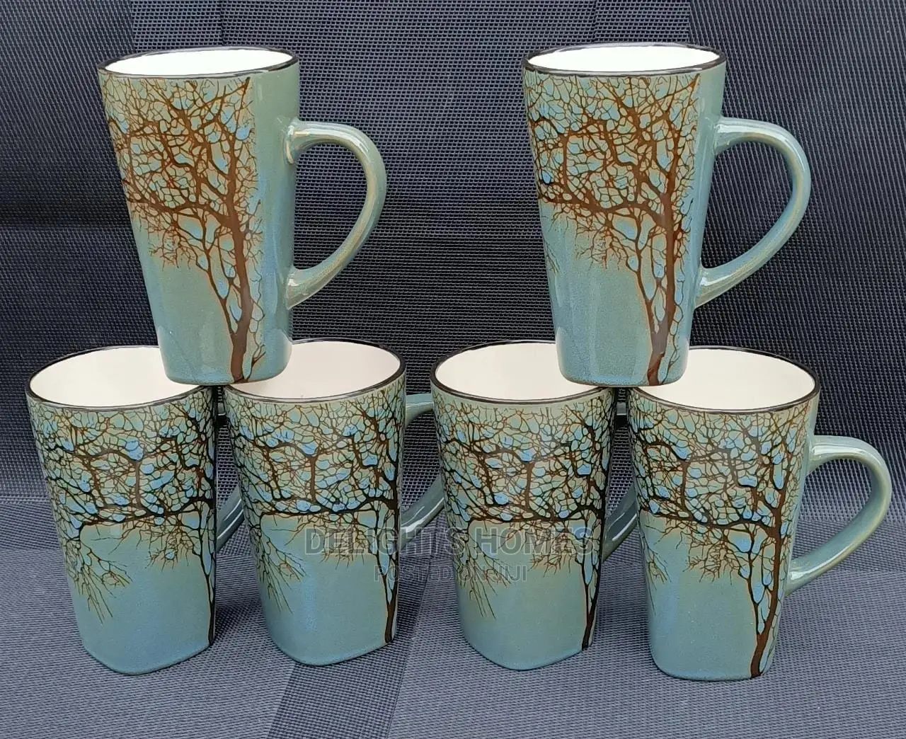 *500ml Ceramic Tree Mugs/6pcs