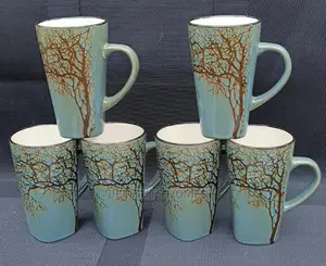 *500ml Ceramic Tree Mugs/6pcs
