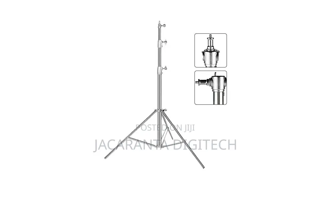 Silver Light Stand 280cm Heavy Duty +1