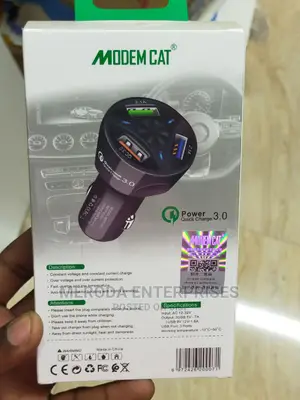 Modem Cat 3pin Car Charger