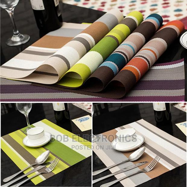 6 Pcs Multicolored Pvc Dining Table Mats - thumbnail 4