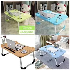Bed Laptop Desk With Cup Holder and Storage Drawer