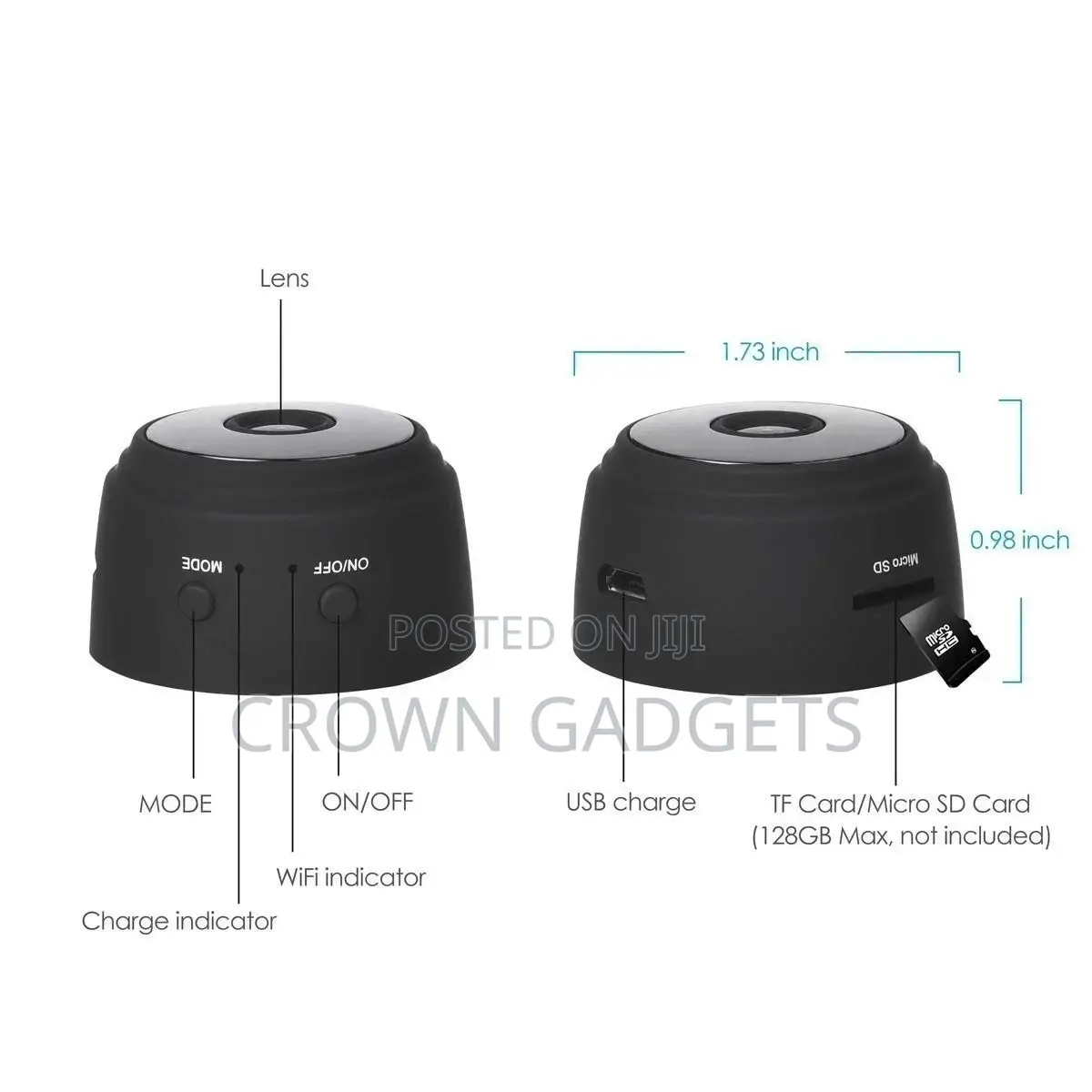 A9 Wifi 1080P Full HD Night Vision Spy Camera for Home