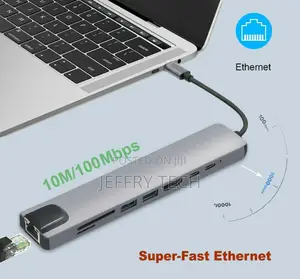 (8in1) USB C Hub Type-C to USB 3.0 4K HDMI Sd/Tf Pd Port