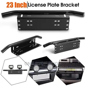 23 Inch Bull Bar Front Bumper License Number Plate Mount