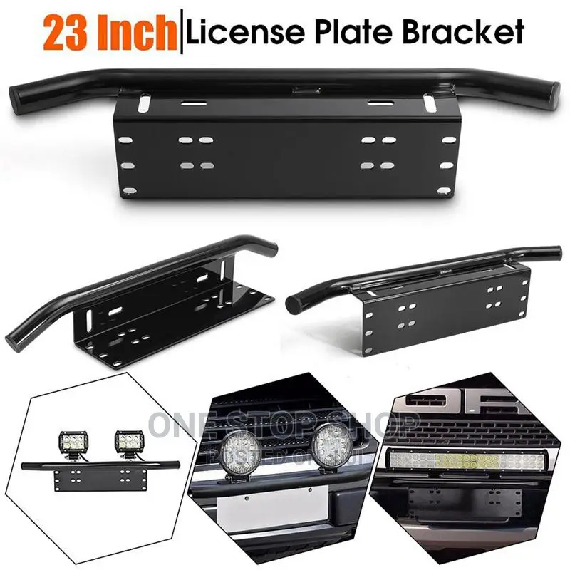23 Inch Bull Bar Front Bumper License Number Plate Mount