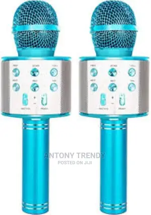 1 Pc Colour Blue Karaoke Microphone – Mic Speaker for Singi