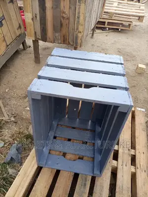 Grey Wooden Crate