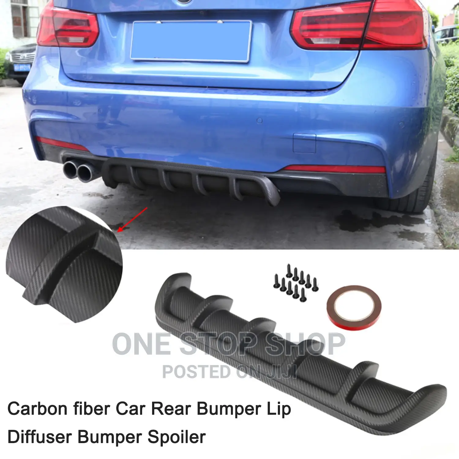 Rear Bumper Lup Diffuser Shark Fins