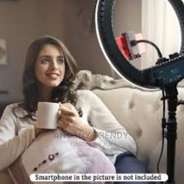 18 Inches Ring Light With Stand and Phone Holder,Dimmable Bi