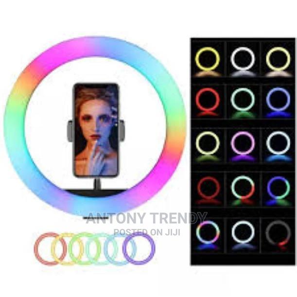Photography, 13-Inch RGB LED Ring Light With Phone Clip Pho