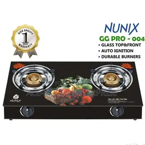 Nunix Gas Stove Glass 2 Burner GS
