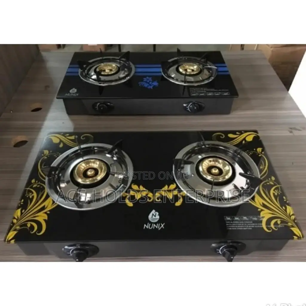 Nunix 2 Burner Glass Gas Stove