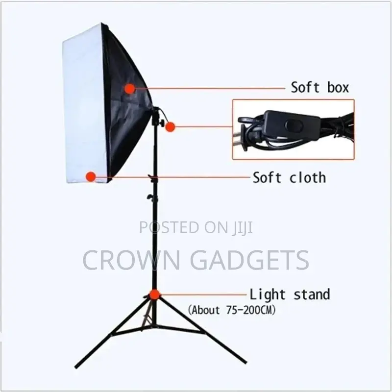 Photo Video Studio Lighting Kit 4-Socket E27 Soft Box