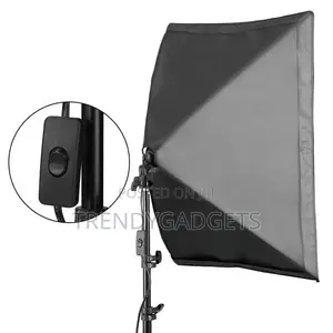 Photo Softbox Studio Lighting Kit 4-Socket E27 Holder+Stand