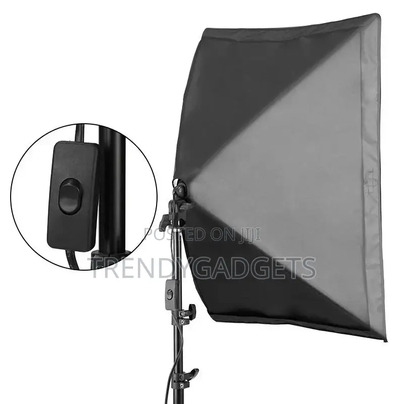 Photo Softbox Studio Lighting Kit 4-Socket E27 Holder+Stand
