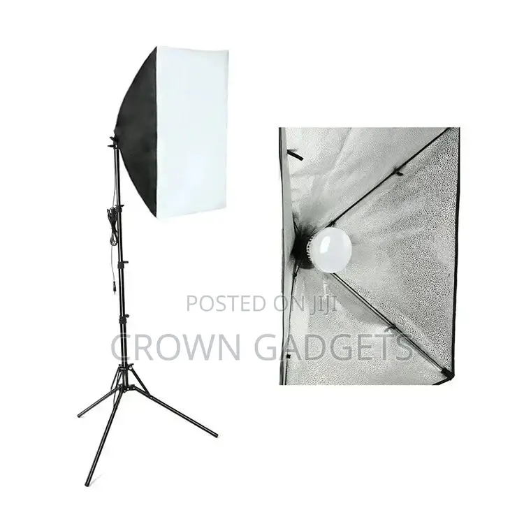 Photo Softbox Studio Lighting Kit 4-Socket E27 Holder+Stand