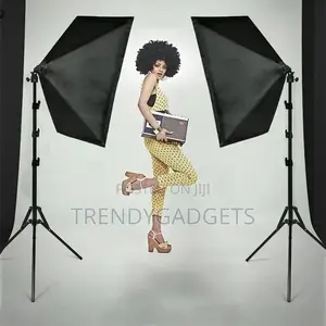 Photo Softbox Studio Lighting Kit 4-Socket E27 Holder+Stand