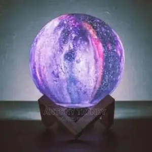 Bigbuter 3D Moon Light Lamp, 16 Colors 3D Galaxy Moon Lamp W