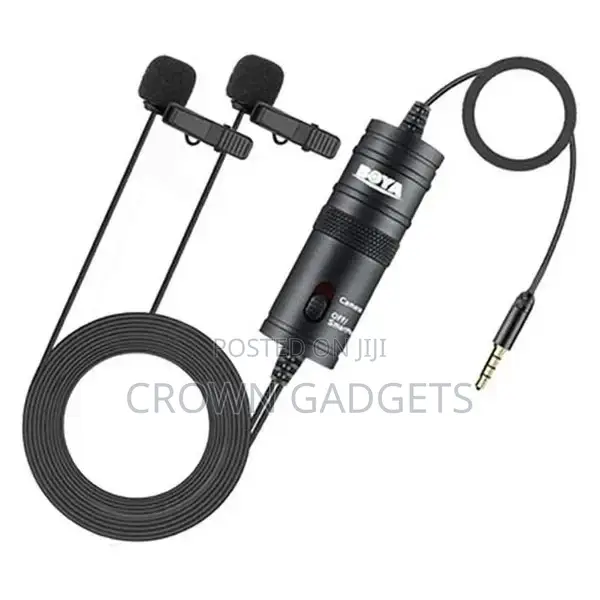 Dual Omni-Directional BOYA BY-M1DM Lavalier Microphone