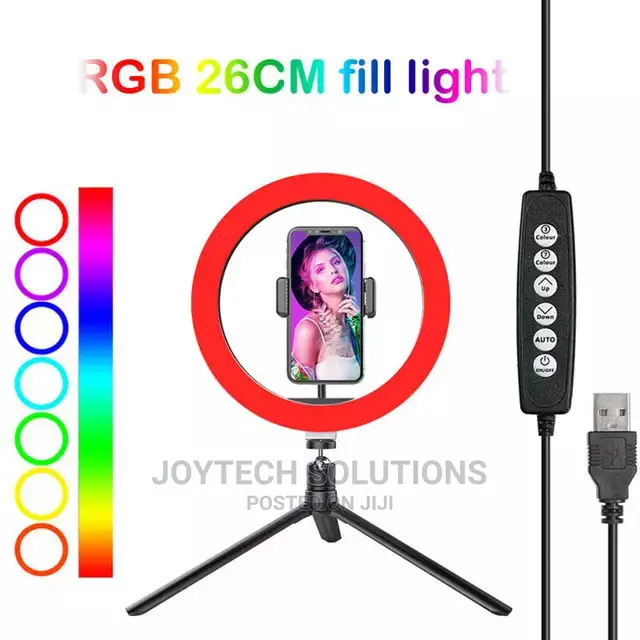 Ring Light 10 Inches With Remote Shutter and Two Meter Tripd