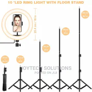 Ring Light 10 Inches With Remote Shutter and Two Meter Tripd
