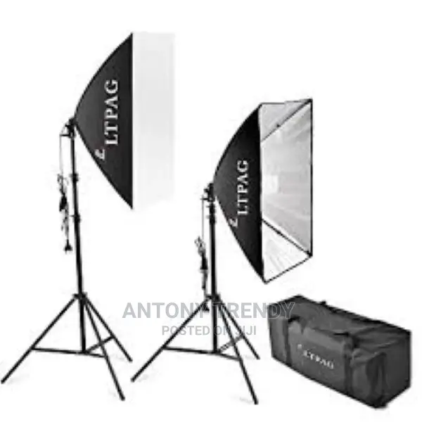 Very Unique Photo Video Softbox Studio Lighting Kit 4-Socket