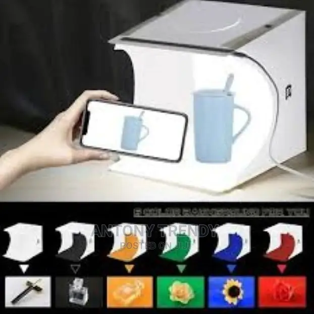 Mini Folding LED Lightbox Background Kit DSLR Camera Photo S