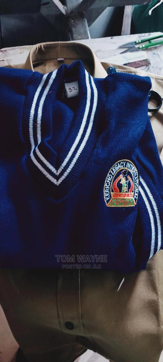 School Sweater With Logos and School Emblem Embroidered - thumbnail 3