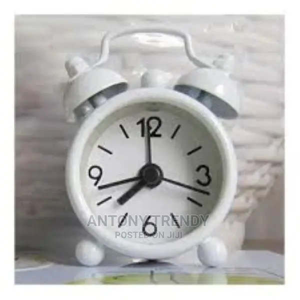 White in Colour Vintage Alarm Clock for Kids,Loud Twin Bell
