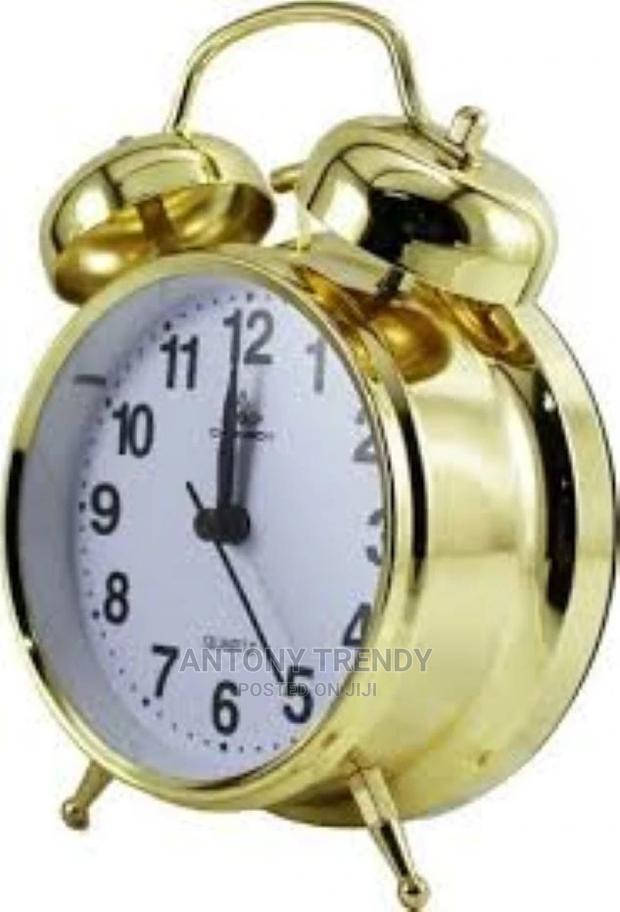 Golden Traditional Retro Alarm Clock, Analogue Alarm Clock W