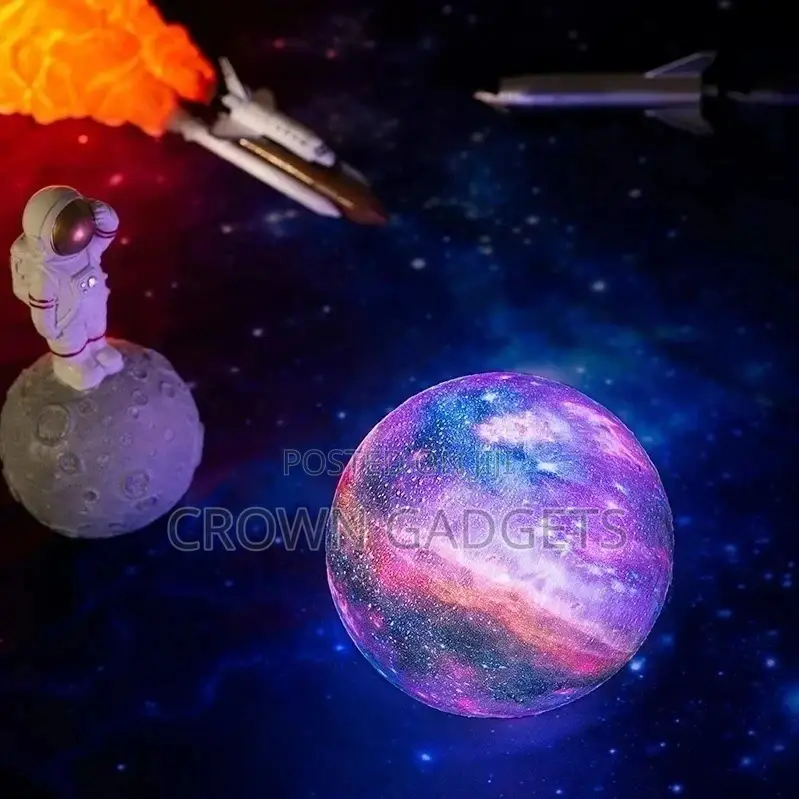 Fancy LED 3d Print Moon Light With Stand Remote