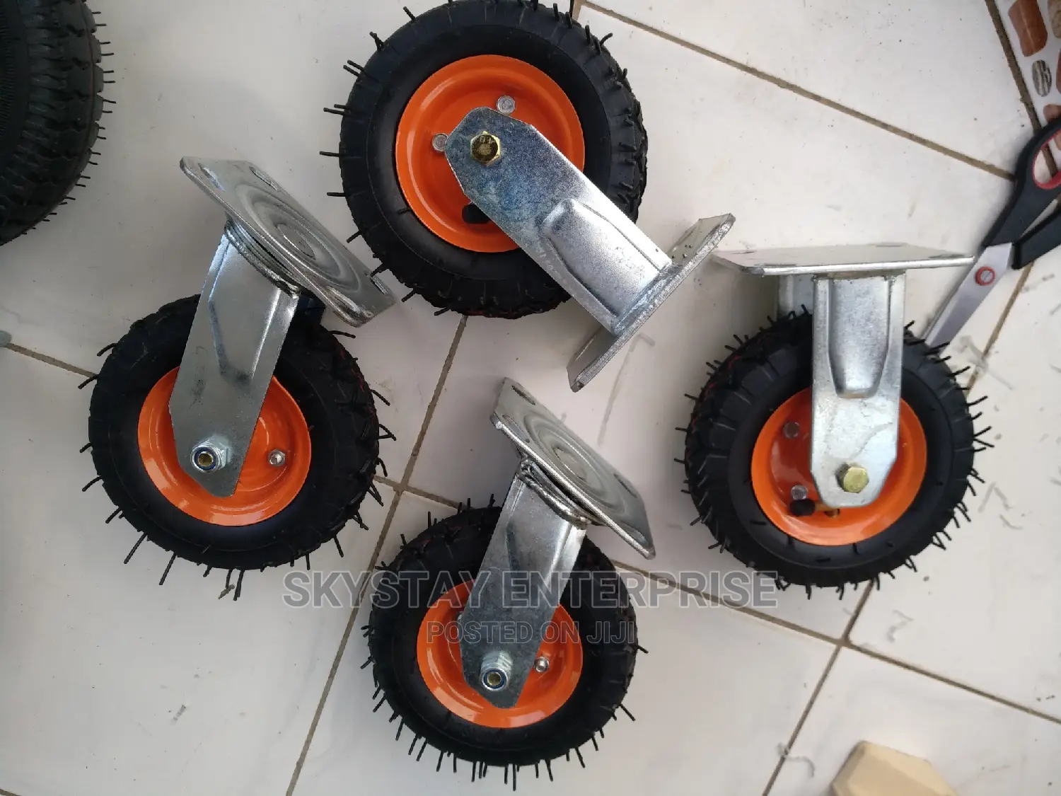 Castor Wheels Pneumatic 6 Inch