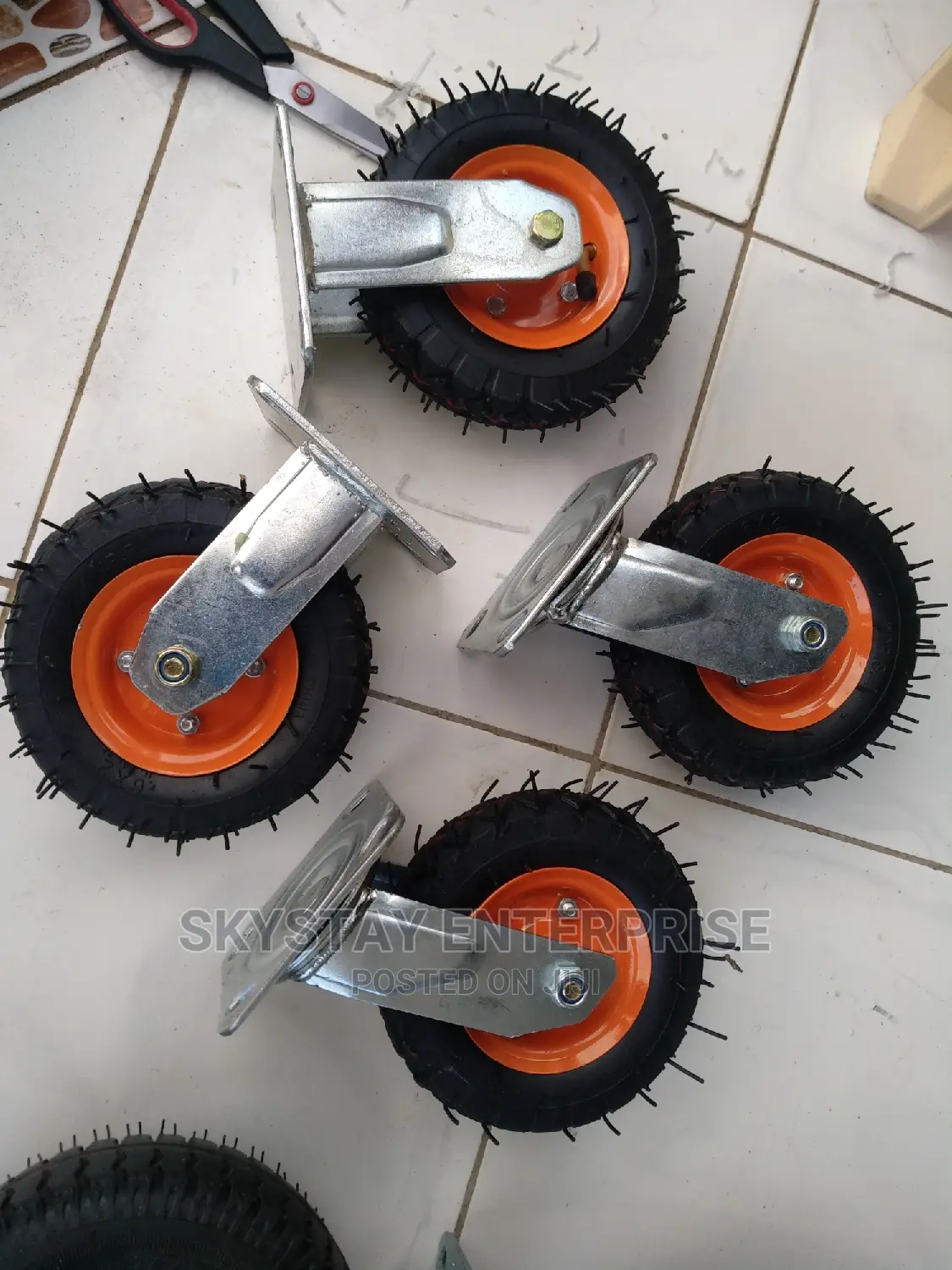 Castor Wheels Pneumatic 6 Inch