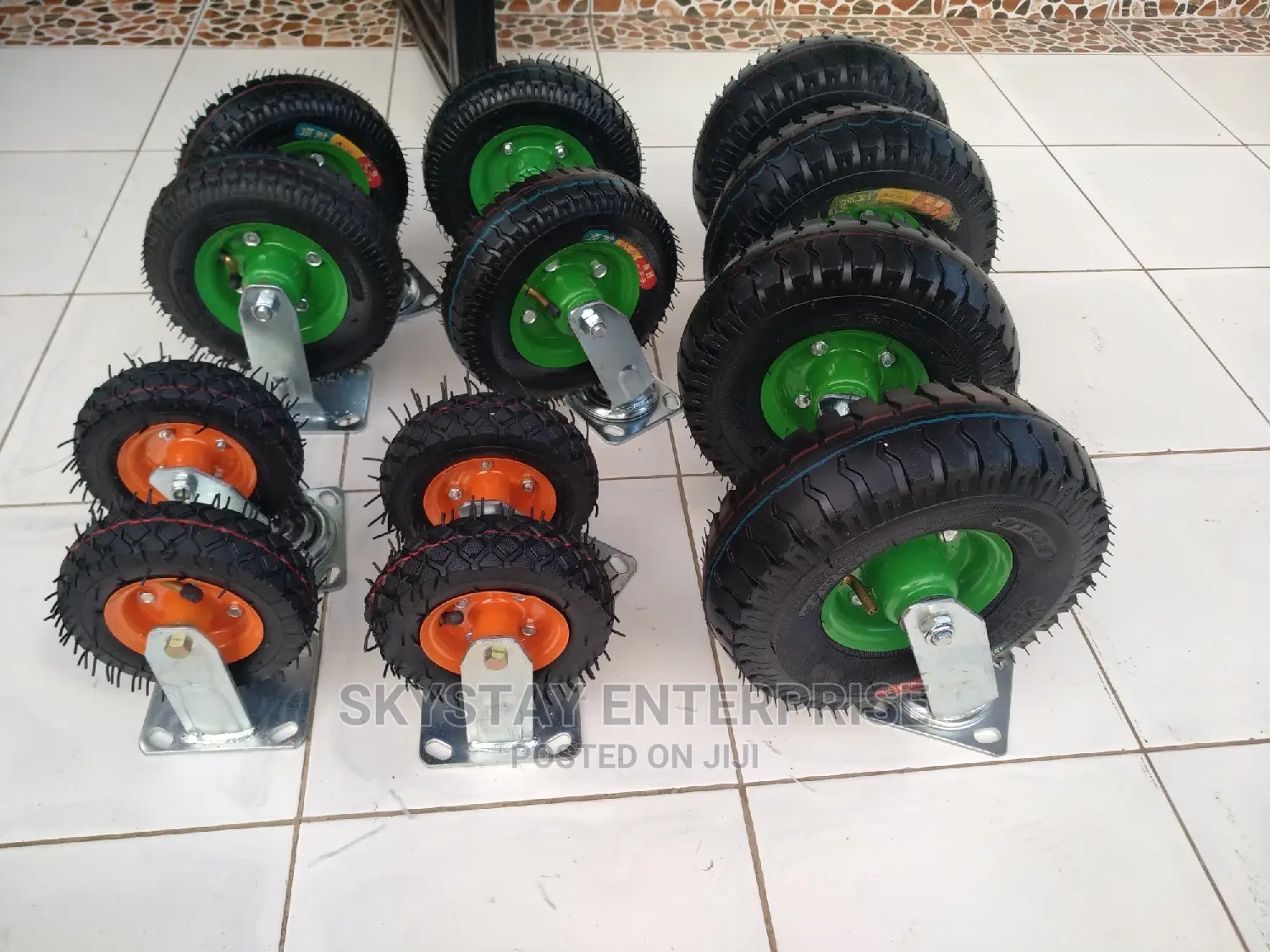Castor Wheels Pneumatic 8 Inch
