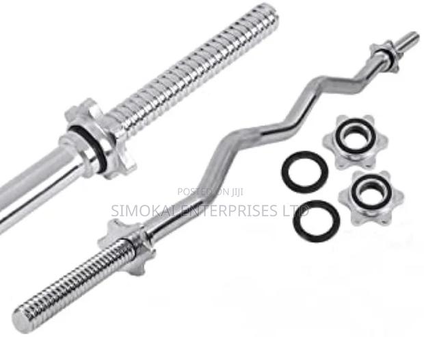 Standard Weight Bar Curled for Weight Lifting - main view