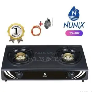Double 2 Burner Complete Nunix Cooker+Pipe+Regulator.