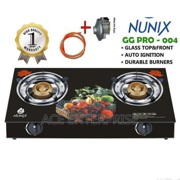 Nunix Glass Gas Stove Burner Cooker Regulator and Pipe - main view