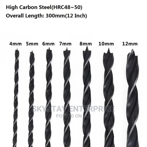 7pcs Wood Drill Bits Extra Long - thumbnail 3