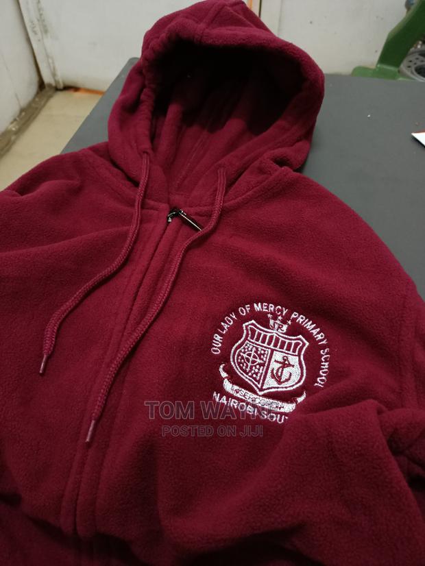 Maroon School Fleece Jackets - thumbnail 2