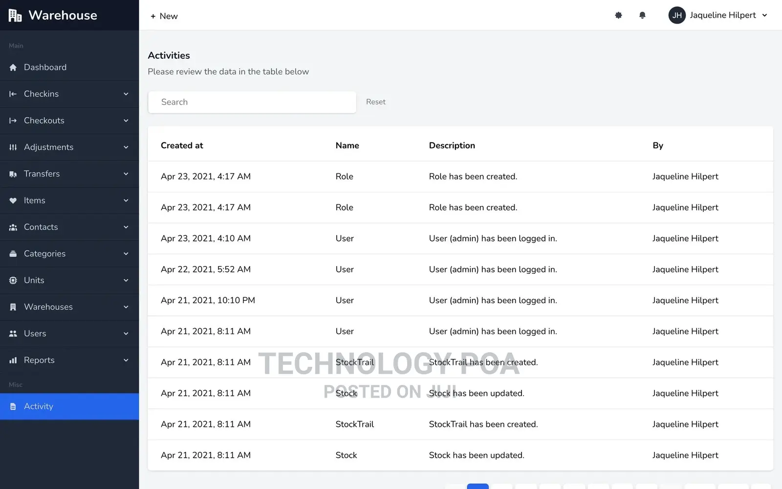 Warehouse Inventory Management Solution
