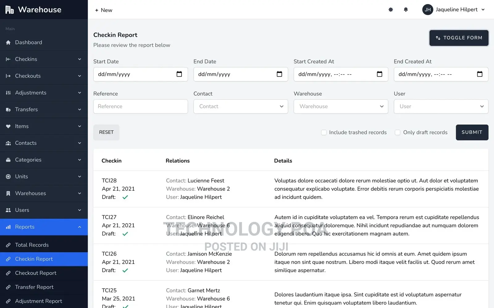 Warehouse Inventory Management Solution